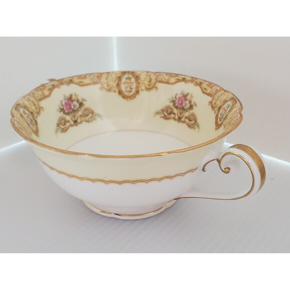 Vintage Noritake Fine China Ashley 3928 Japan Handled Cream Soup Bowl Floral - Picture 5 of 10